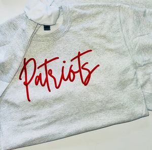 Patriot Script Puff Crewneck