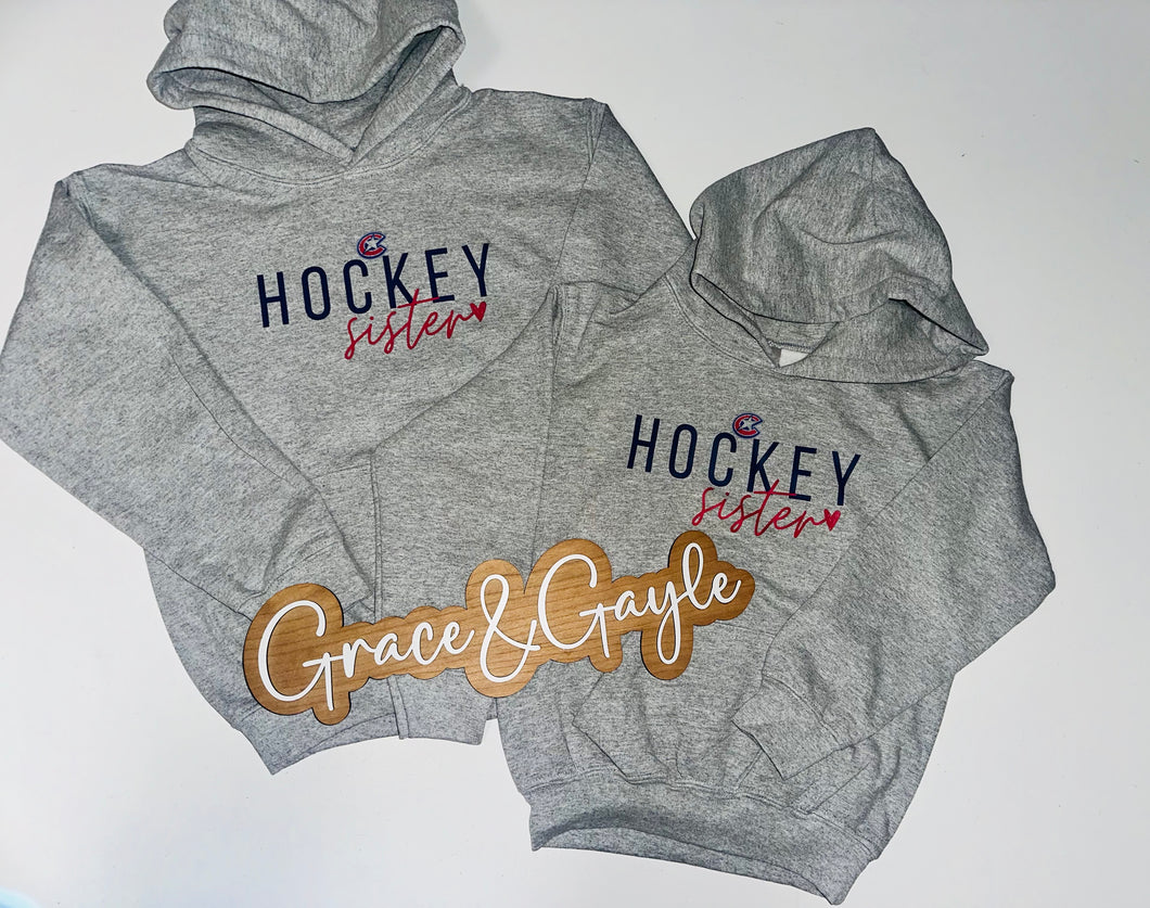 Youth Caps Hockey Sister Hoodie