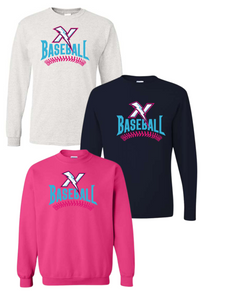 Naturals Baseball Crewneck Pink/Teal