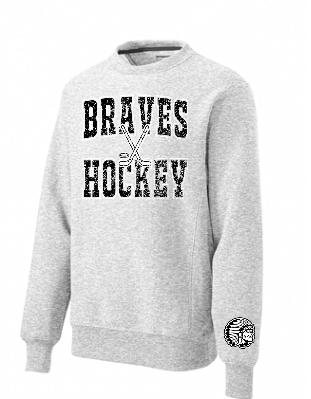 Retro Mandan Hockey Crewneck