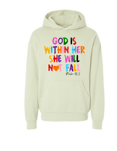 She will not fail oversized hoodie