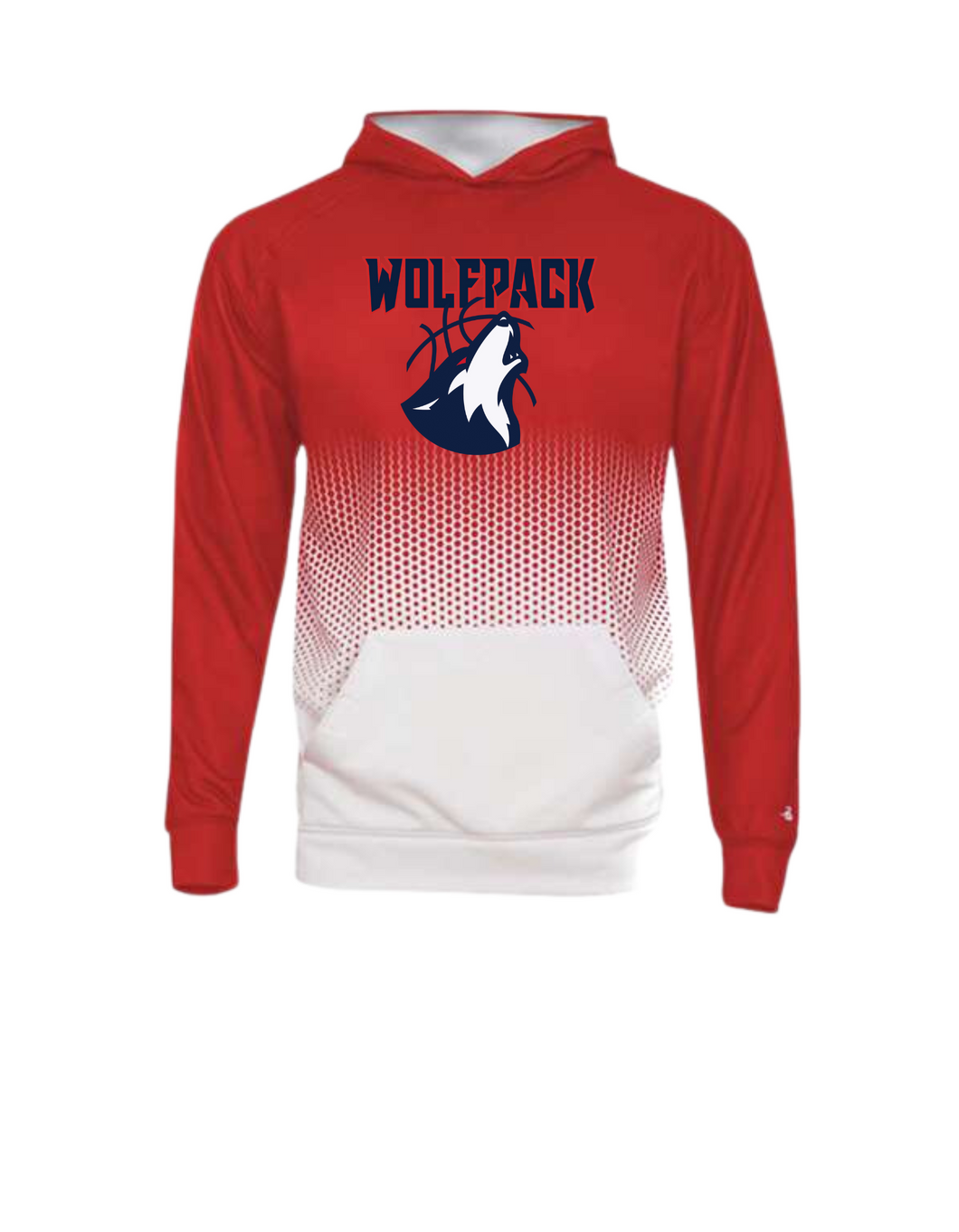 Wolfpack Youth Reverse Ombre Hoodie
