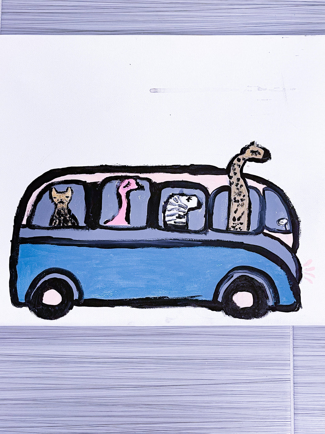 Animal Bus Custom Canvas