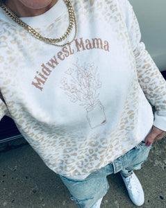 Midwest Mama Leopard Sweater- RTS