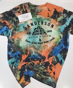 Sanderson Sisters reverse tie dye t shirt