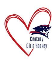 Girls Hockey Scribble Heart - T-shirt