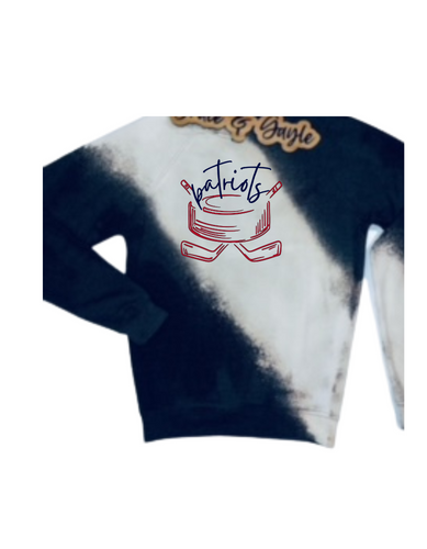 Diagonal Bleached Scribble Hoodie