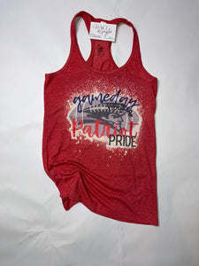 Red bleached game day tank