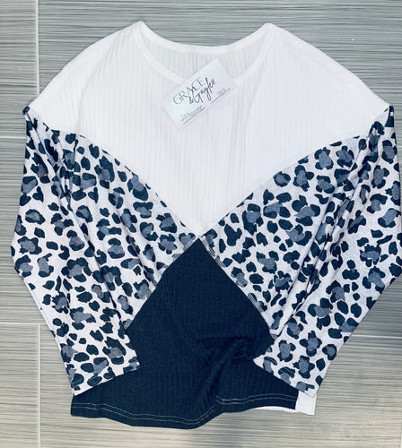 Grey Leopard Long Sleeve