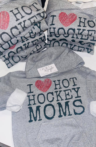 Youth I Love Hot Hockey Moms Hoodie