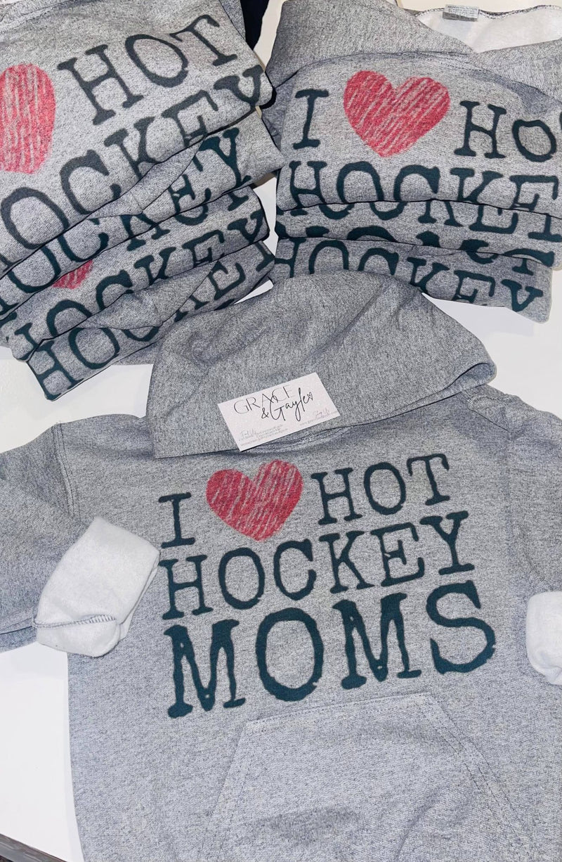 Youth I Love Hot Hockey Moms Hoodie – Grace&Gayle