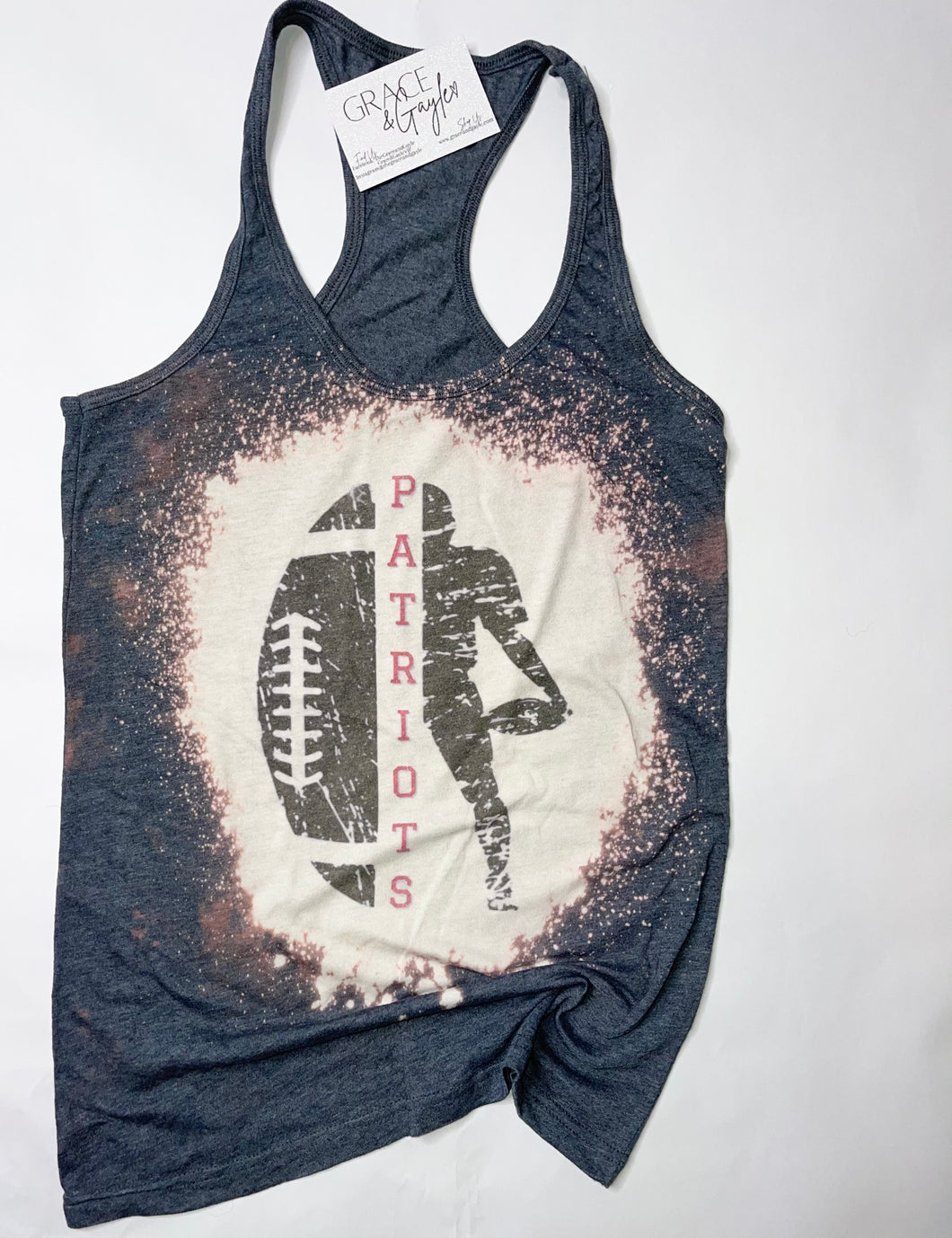 Navy Patriot Player Bleached tank